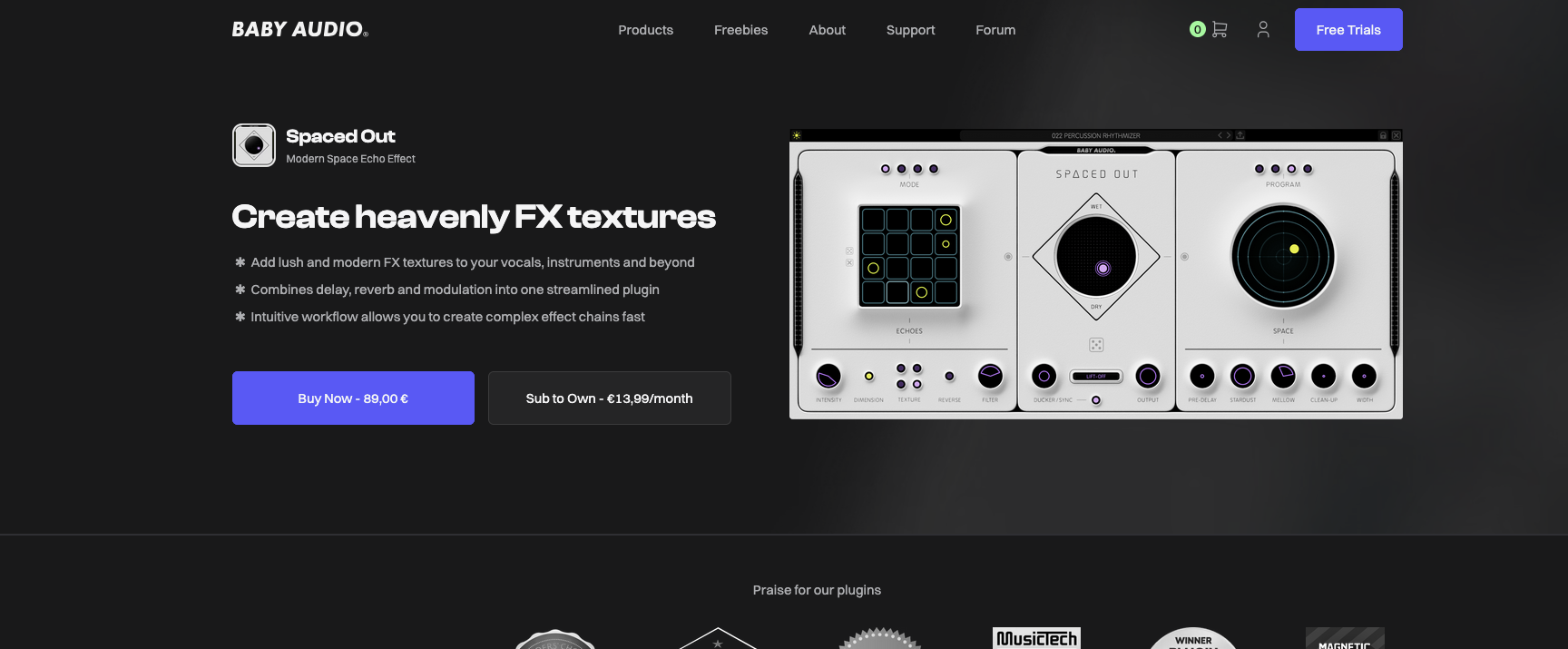 BABY AUDIO Spaced Out  Modern Space Echo Effect